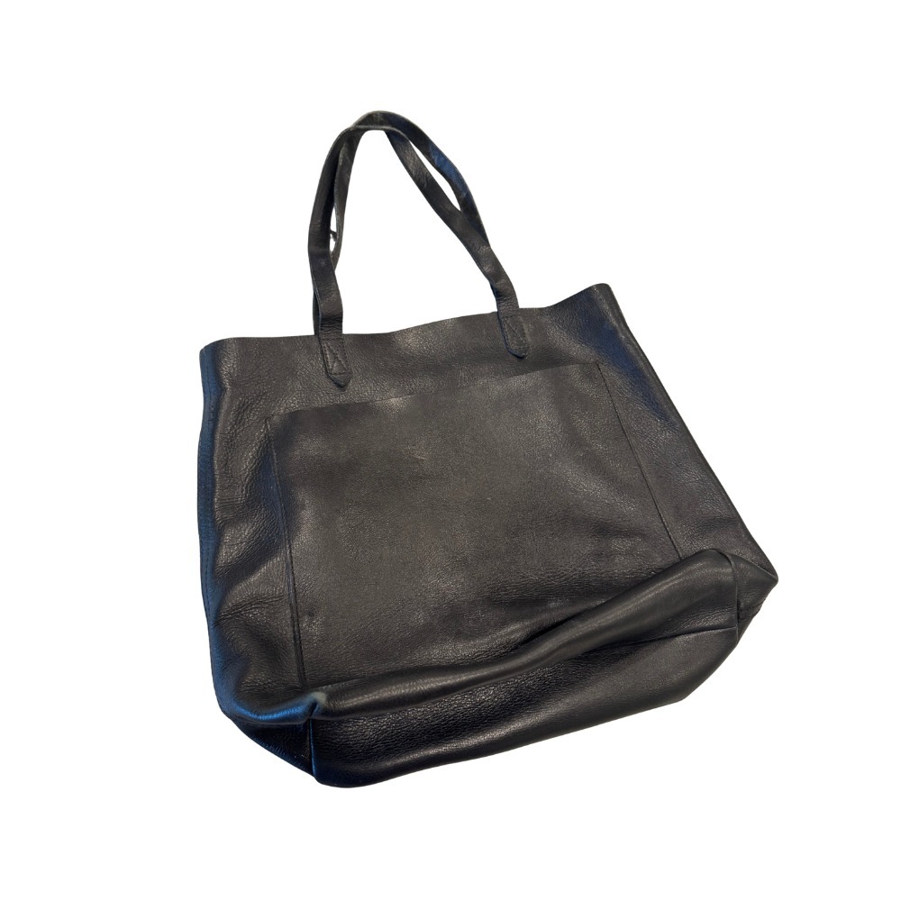 Madewell Women's Handbag Black Leather‎ Inner Pockets Double Handle Shoulder Bag